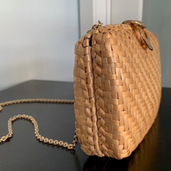 Rodo Vintage '80's Italian Natural Straw Clutch/Handbag - Picture 2 of 5